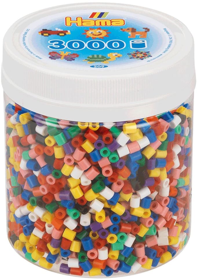 Hama strijkkralen speelgoedpot - Mix standaard, 3000 stuks, creatief.