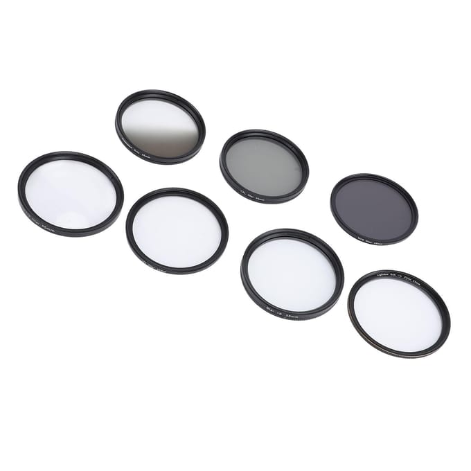 Camera Lens Filter Kit UV CPL ND8 Soft Wit Verloop Grijs 10X Macro 6 Punten Ster Filter Set voor 55mm gray
