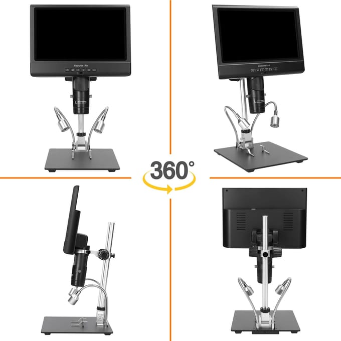 Professionele Digitale Microscoop 1080P 10-inch LCD Scherm 4x Weergave Vergroting Soldeerwerk veelkleurig
