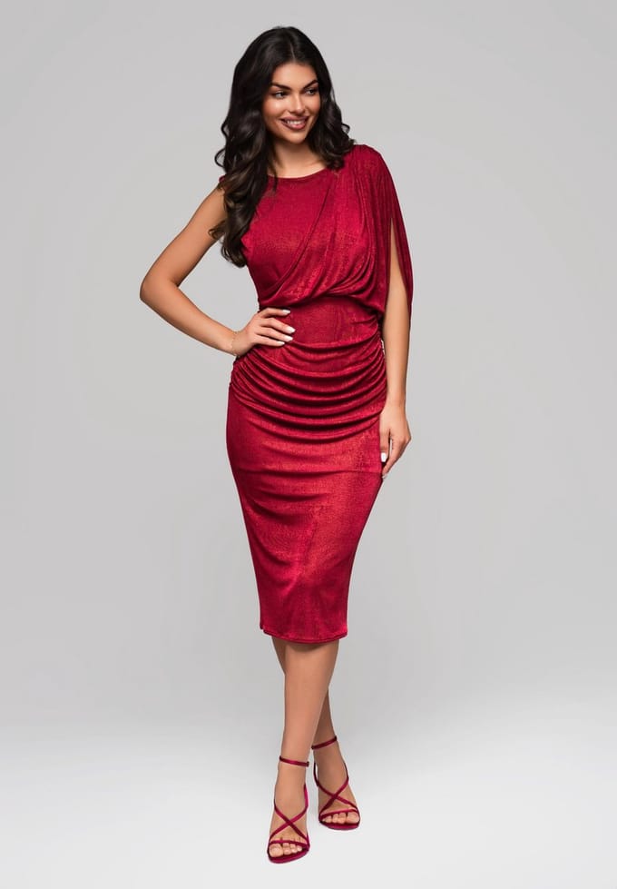 LARICA Jurk - Rits - Jurk Rood S