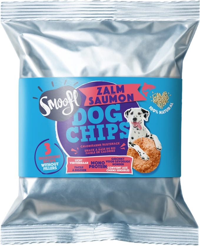 Smoofl Hondensnack Dog Chips Zalm - 50 gr