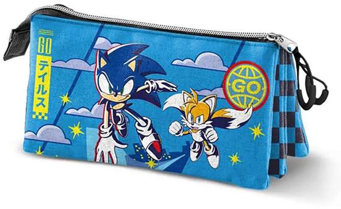 Karactermania Sonic Triple Go 11x23x8 Cm Etui Blauw