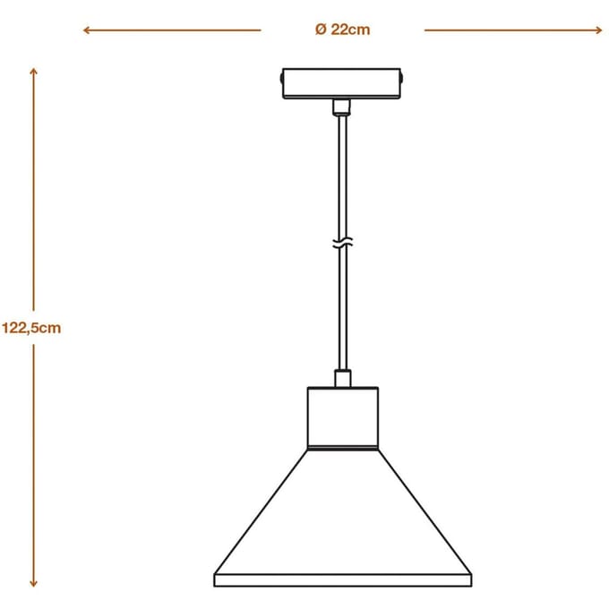 Ledvance LED Armatuur E27 | Decor Concrete Wood Pendant 220 mm E27 Dark Gray