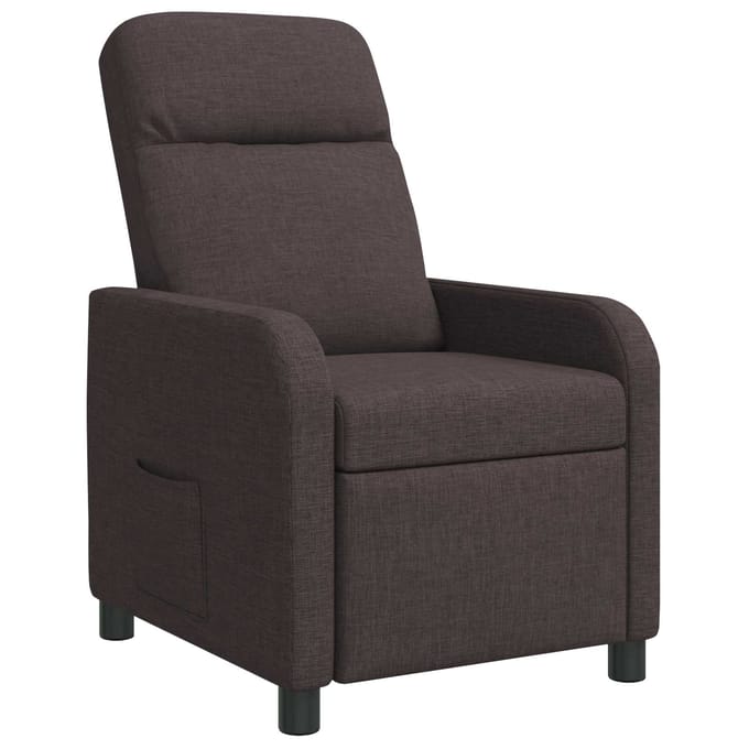 vidaXL - Recliner - Donkerbruin - Stof
