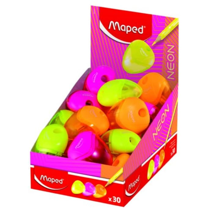 Maped i-gloo NEON puntenslijper, gesorteerde kleuren, display van 30 stuks