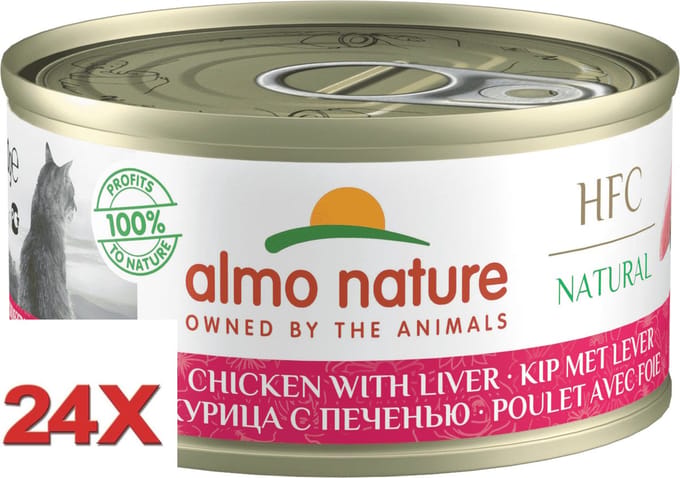 Almo Nature HFC - Kattenvoer - Kip & Lever - 24x70gr