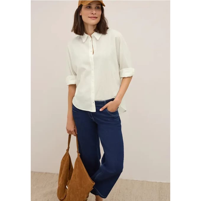 Blouse met gestreepte textuur