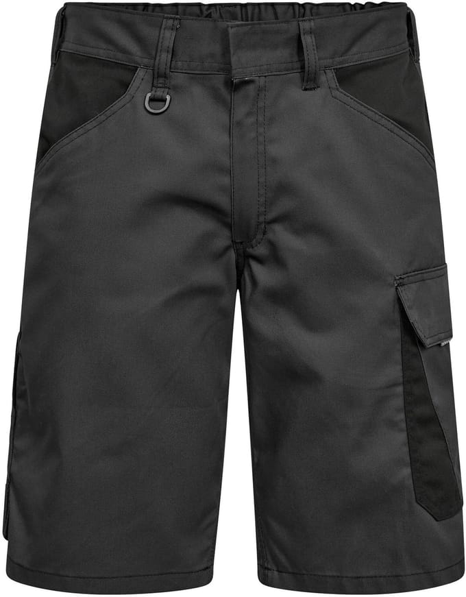 Engel Venture werkshorts met verdekte drukknopen 6519-154 - Anthracite Grey / Black - 48