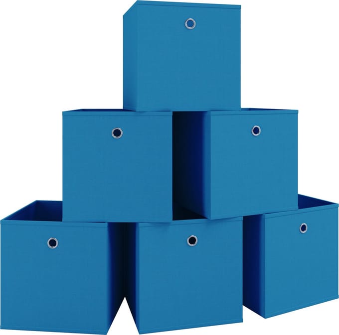 Set van 6 vouwdozen vouwdoos stoffen doos vouwdozen plank doos opbergdozen