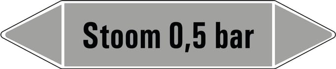 Stoom 0,5 bar leidingmarkering op vel 252 x 52 mm - 3 per vel