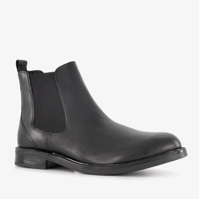 Van Beers leren Chelsea boots zwart - Maat 43