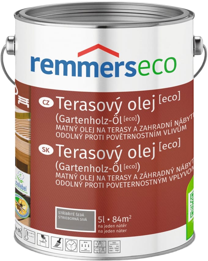 Remmers - Terrasolie ECO 5 l, Zilvergrijs