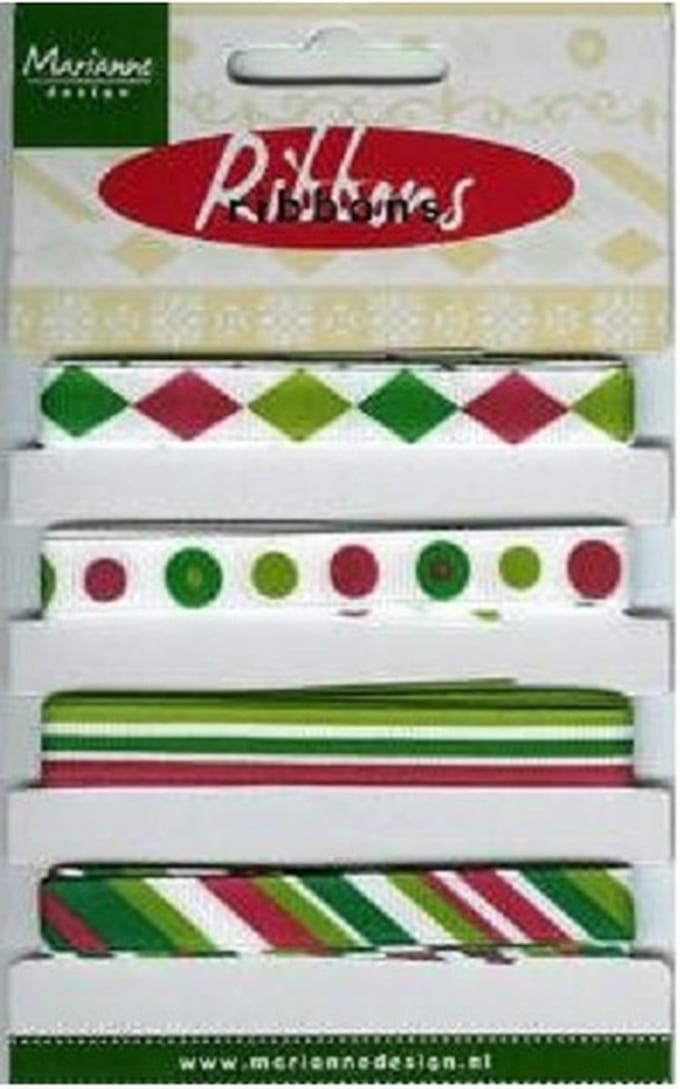 Marianne Design - Ribbons: Groen-rood - 8305