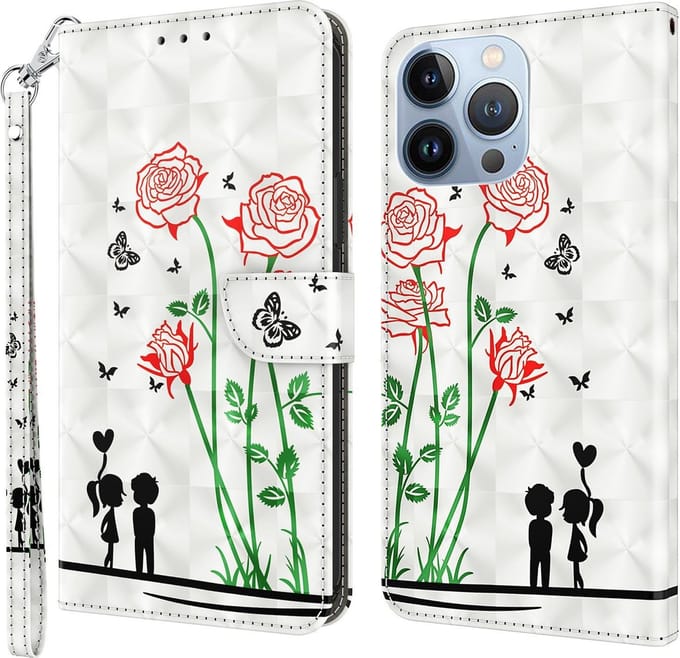 Cityhoesje-iPhone 14 Pro Max – Bookcase – 3D – Print
