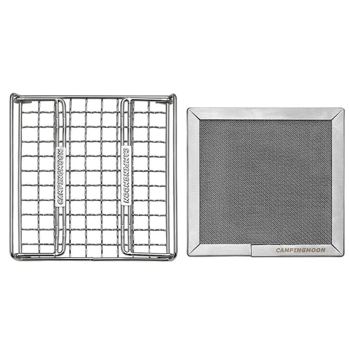 Filet de gril portable pour cuisinière, mini grille de four pliable, support de cuisson pour toasts, support de chauffage, outils de cuisson pour barbecue en plein air M gray