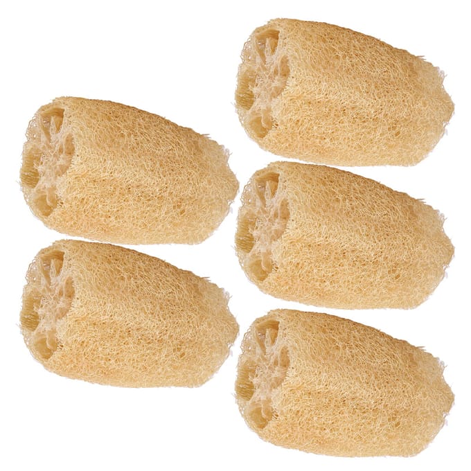 5 STUKS Loofah Afwasborstel Effectieve Reiniging Multifunctioneel Afwasmiddel Lichaamssponzen Schuurmiddel voor beige