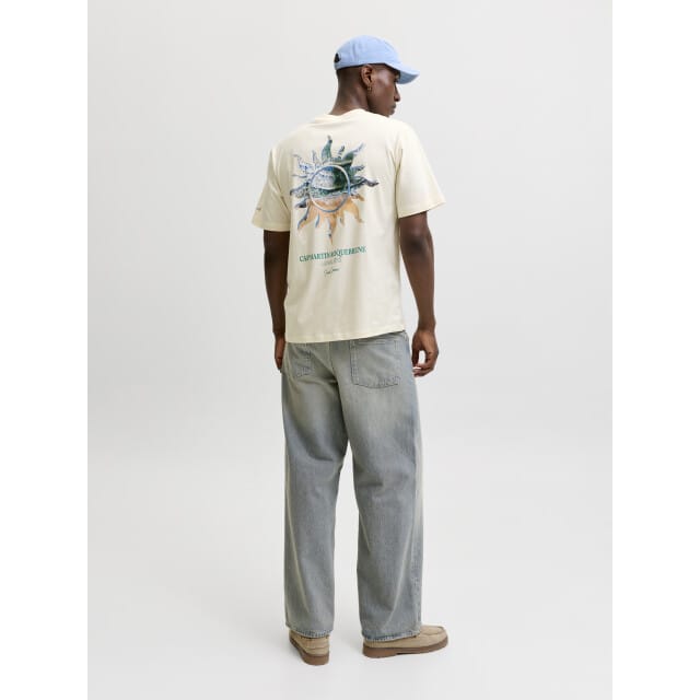 Jack&jones Jorhyeres Back Eement Tee Crew Antique White | Beige | Maat: L
