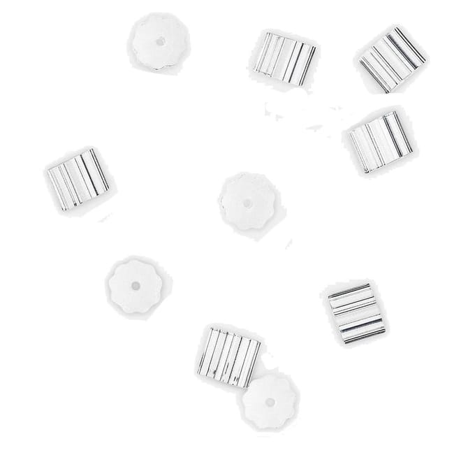 Traveller Achterkantjes - Stopper - 10 stuks / 5 paar - Transparant - Silicone - 3x3 mm - 062038