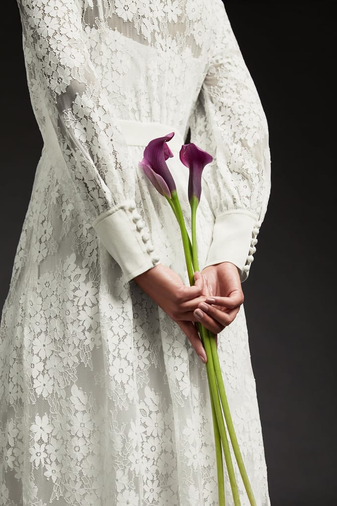 LK Bennett Dr Lily - Soft Lace Brida Ivory Taglia: 8 | Maxi abiti Outlet | Donna | Bianco