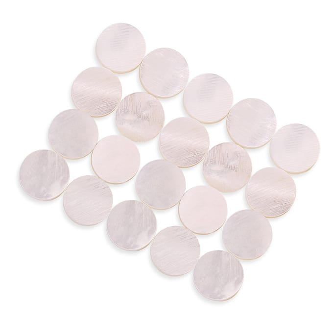 20 Stuks Fretboard 6mm Inlegstippen Markeringen voor Gitaar Ukulele Bas Mandoline Banjo Decor white