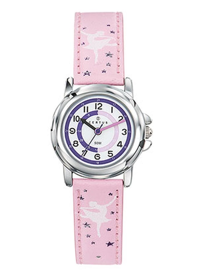 Certus-Kinderhorloge-Roze lederen band-Danseres band.