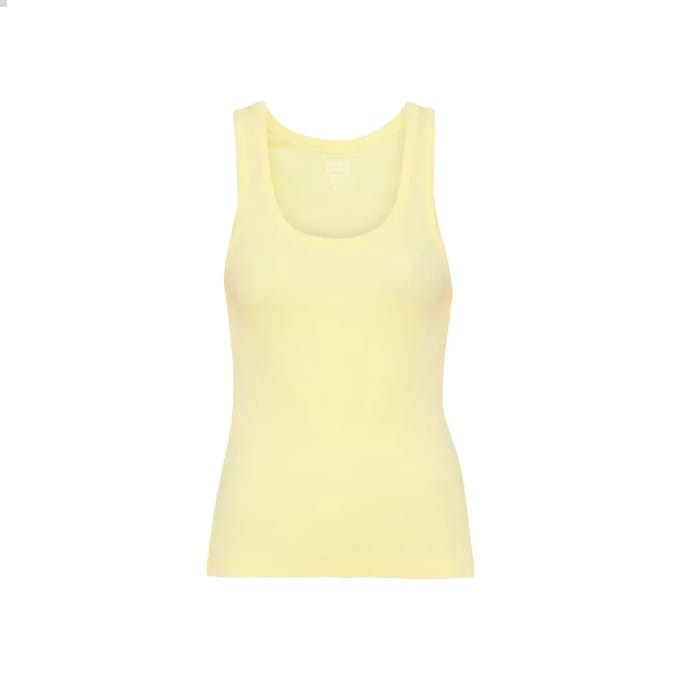 Geribd damestopje Colorful Standard Organic soft yellow