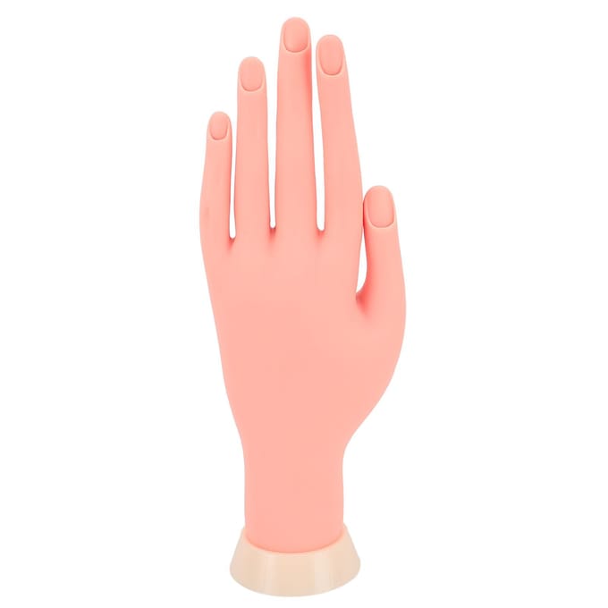 Nagel Oefenhand Levensecht Ingebouwde Nagelgroeven Herbruikbaar Multifunctioneel Flexibel Buigbaar beige