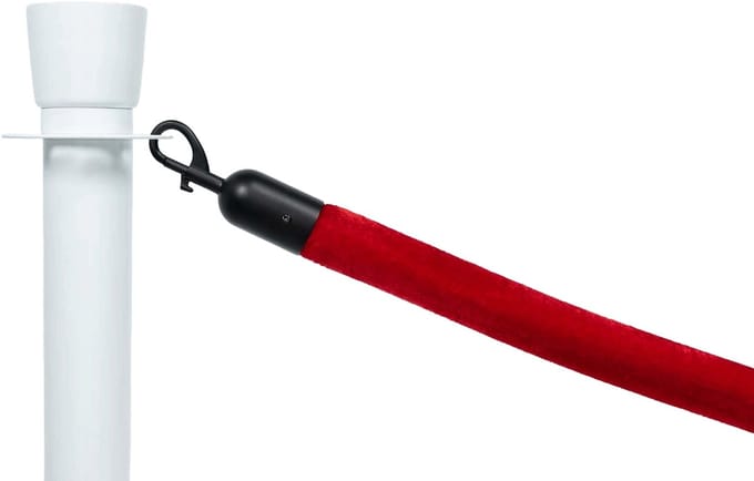 Afzetkoord Velours | Rood - Zwart