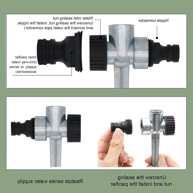 VVGoods - Set van 5 Gazon Sprinkler Spikes met 1/2 Inch Binnendraad en Externe Draad Interface