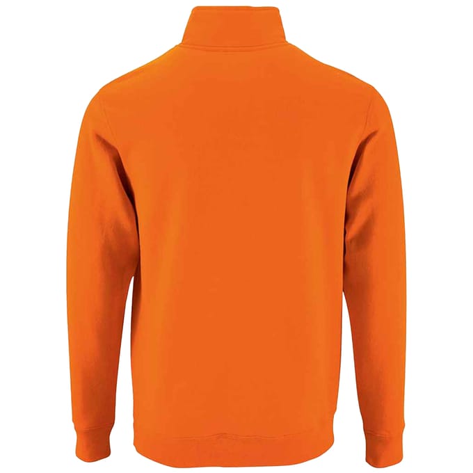 SOLS Heren Stan Zip Staande Kraag Trui (Oranje)