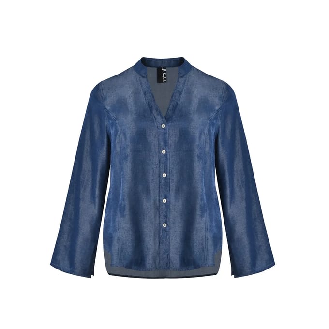 Dames lange mouwen V-hals blouse Mat Fashion