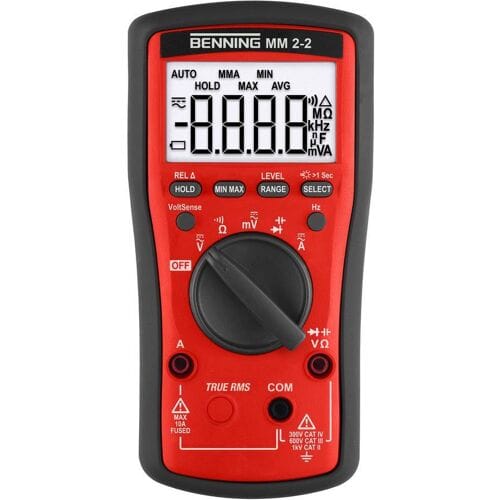 Benning MM 2-2 Multimeter Digitaal CAT III 600 V, CAT IV 300 V Weergave (counts): 6000