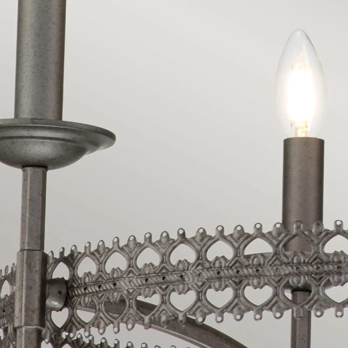 Elstead Lighting LED Kroonluchter | 3X E14 Max 60W | Dimbaar | Iron Gate