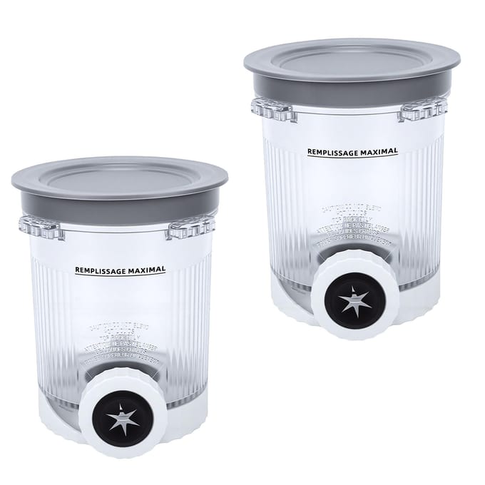 2 Stuks Containers Passend voor NC700 NC701 IJsmachines Extra Bekers Vervanging Luchtdicht Vriezerbestendig gray