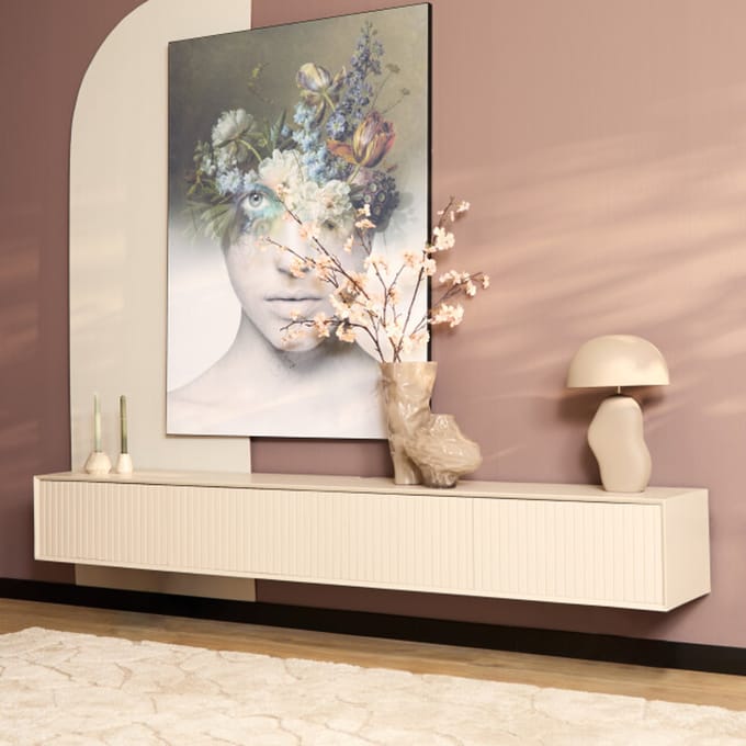 Starfurn zwevend tv meubel madison sand 240 cm
