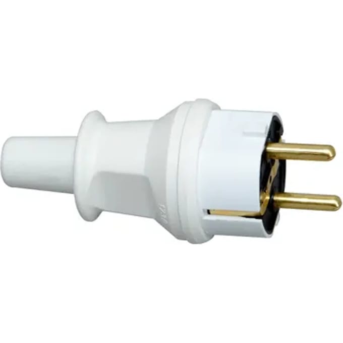 Kopp Stekker Geaard Pvc Ip44 Wit