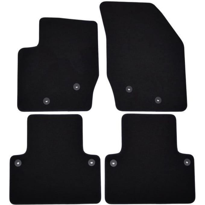 Tapis de sol - Volvo - XC90 - Noir - 4 pièces - Renforcé sous les pédales