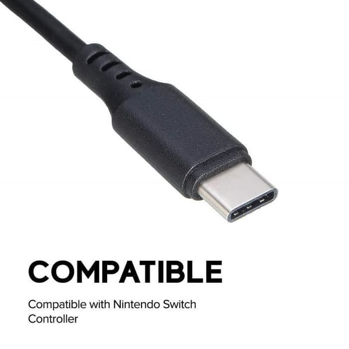 Câble Chargeur USB1 Mètres pour Nintendo Switch Lite, Nintendo Switch Câble Chargeur [Noir]