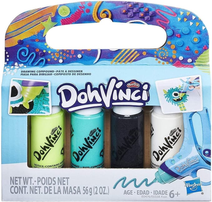 Play-Doh - Dohvinci Styler Bijvulset groen - Soepelblijvend klei- 4 delig