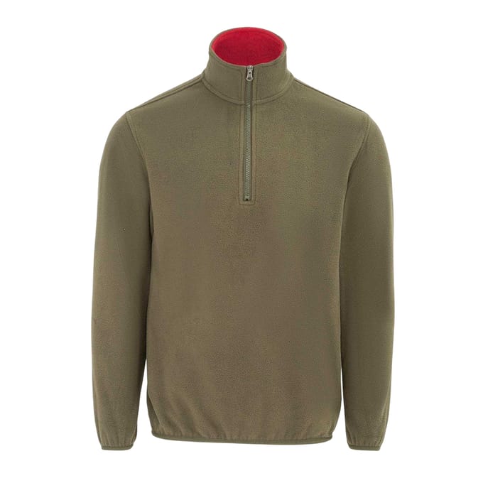Donnay Heren Quarter Zip Fleecejack (Groen)