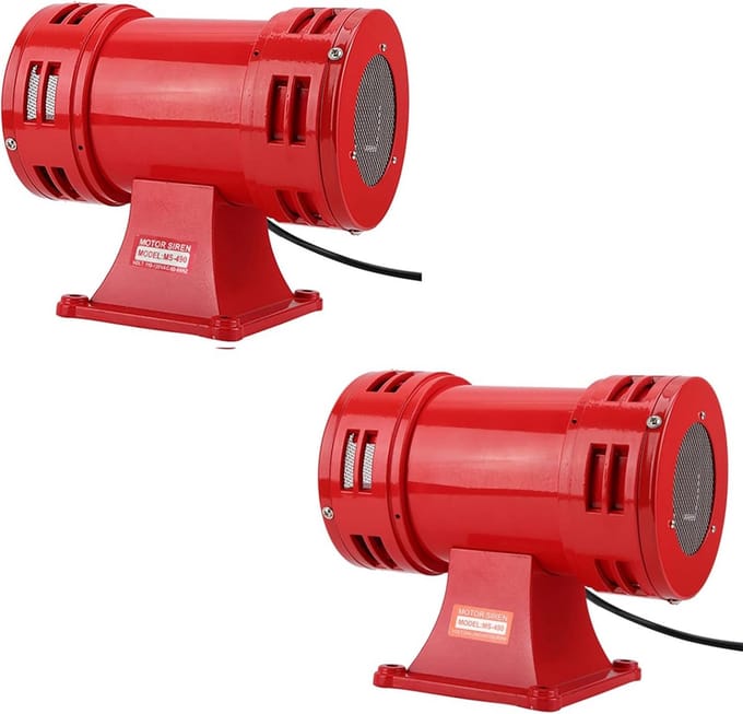 Industriële Sirene 150dB Motor Aangedreven Continu LED Alarm Hoorn 220V
