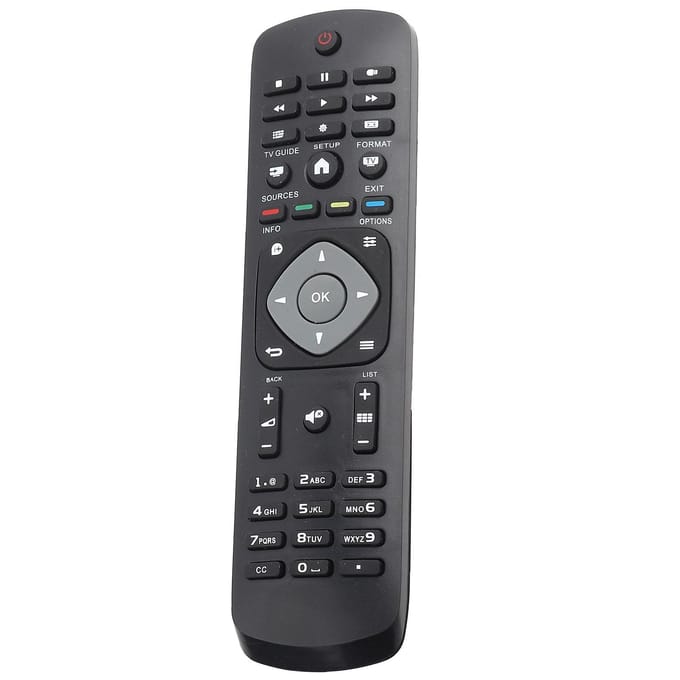 Télécommande universelle de remplacement pour téléviseur LCD LED Philips gray