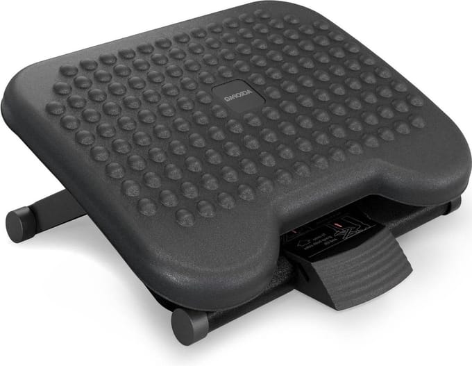 Antislip voetensteun 3 verstelbare hoogtes - Ergonomische voetensteun - Grijs