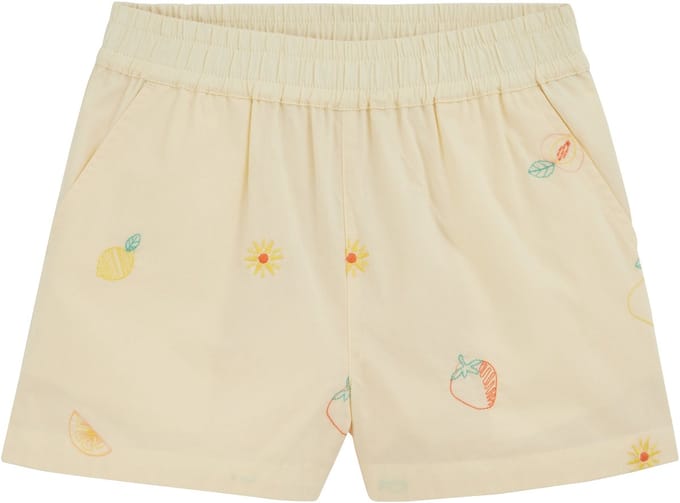 WE Fashion Meisjes relaxed fit short met embroideries