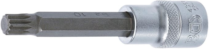 BGS Dopsleutelbit lengte 100 mm 1/2 veeltand (voor XZN) M10
