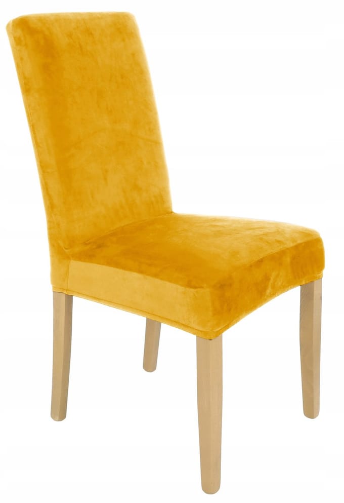Ubieramy-meble - Stoelhoes - Mustard Velvet - Elastisch