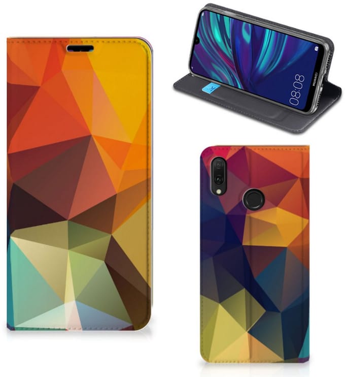 Huawei Y7 hoesje Y7 Pro (2019) Stand Case Polygon Color