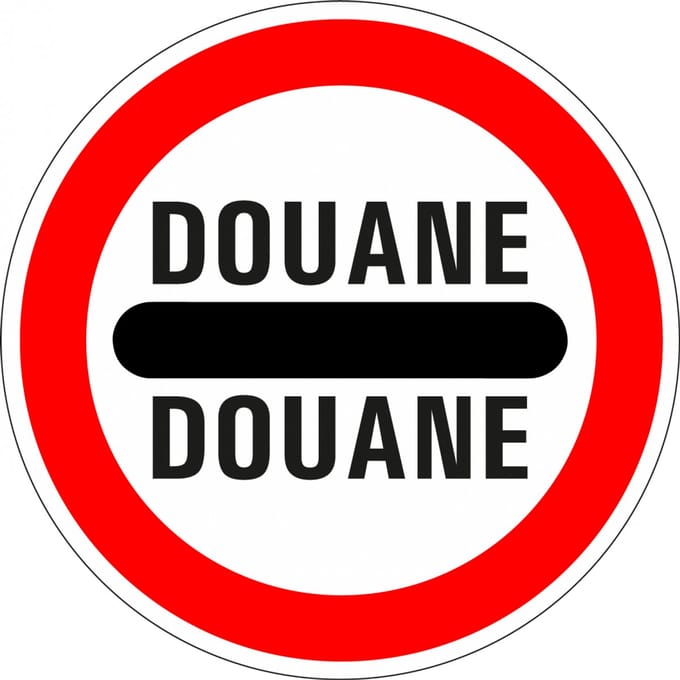 Douane sticker, F10 100 mm