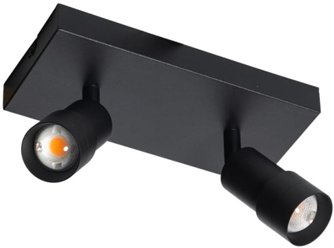ETH Spot Liam Led hoek instelbaar 3 step dimming 2700k 2x7w zwart L220xW80mm