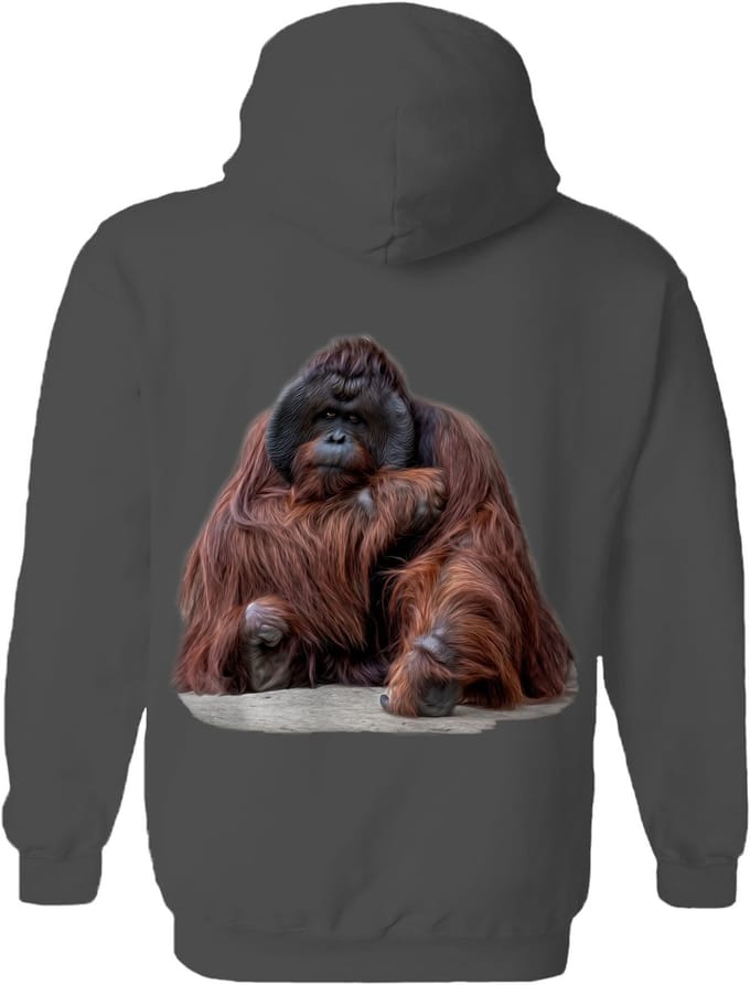 Orangoetan Wisdom Beyond Words - Orangutan The Coloured House Hoodie S